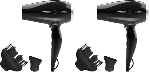 Gama Italy Professional Diamond - Secador de pelo, temperatura regulable 150-230 C