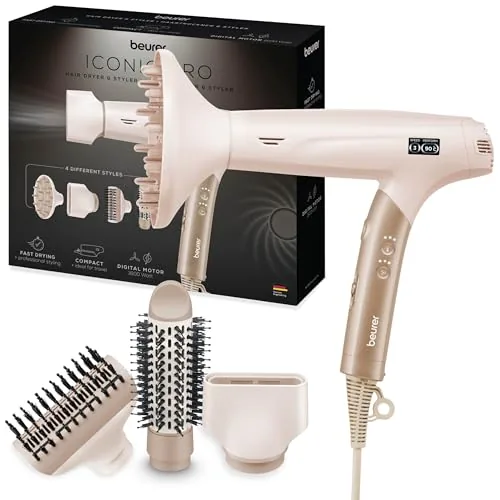 Beurer HC 150 FusionDry Pro Secador de pelo, secador ultraligero con potente motor digital