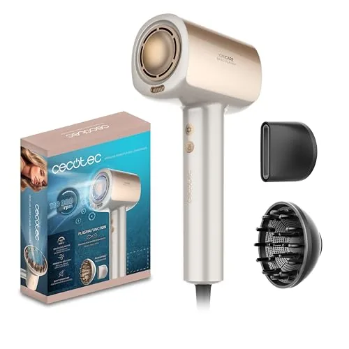 Cecotec Secador de Pelo Brushless de Última Generación DryGlam Nano Plasma Champagne