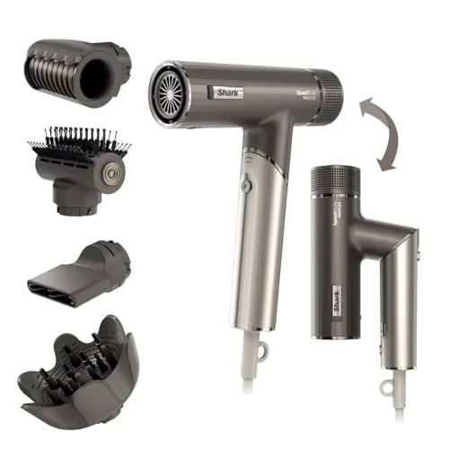 Shark SpeedStyle Pro FLEX Secador de pelo de alto rendimiento y velocidad con 4 accesorios