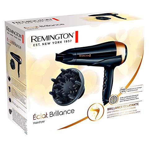 Remington D6098 - Secador de pelo iónico, 2200 W, suaviza el brillo de los cabellos naturales y coloridos