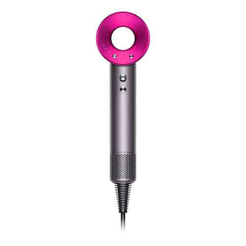 secador de pelo Dyson Supersonic, color metal y Fucsia