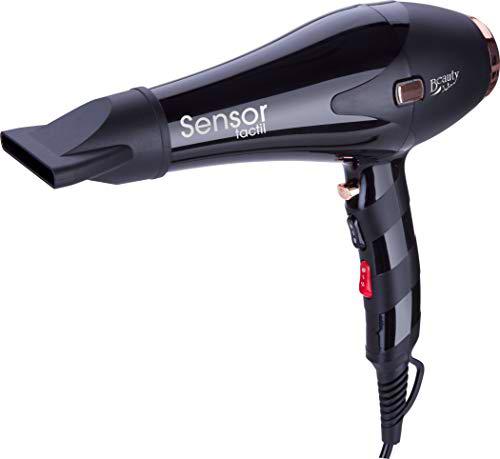 Jata SC66B Secador de Pelo Táctil Motor Profesional AC Máxima Seguridad Gracias a su Sensor Táctil 3 Niveles de temperatura 3 Posiciones de Caudal de Aire Concentrador de Aire Difusor 2000 W