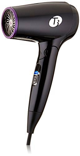 T3 - Secador de pelo compacto, color negro