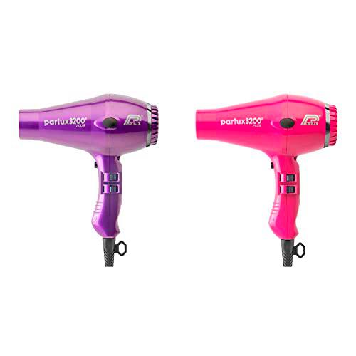 Parlux Hair Dryer 3200 - Secador de pelo, color morado + Secador 3200 Plus Fucsia (S448002Fu)