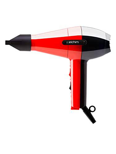 Elchim 2001 - Secador de pelo, 2000 W, color rojo y negro