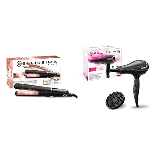 Imetec Bellissima My Pro Steam B28 100, Plancha de pelo con vapor profesional,Color Negro &amp; Imetec K9 2300