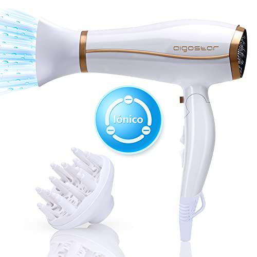 Aigostar Luna - Secador de pelo profesional de 2200 W con iones negativos