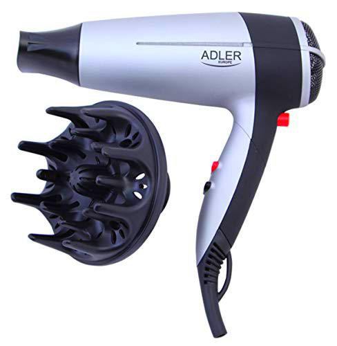 Adler ad2239 - Secador, 2000 W, color plateado y negro