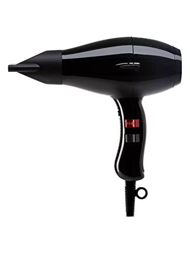 Elchim Secador de pelo Light Black Edition | Secador profesional fabricado en Italia | Ligero potente y silencioso | Bajo consumo de energía | Sistema Ionic y Ceramic | Secado rápido