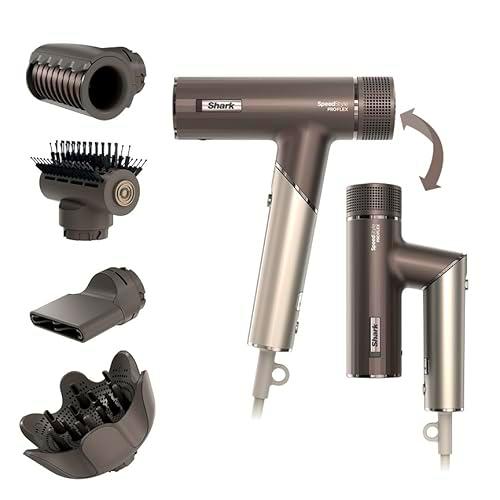 Shark SpeedStyle Pro FLEX Secador de pelo de alto rendimiento y velocidad con 4 accesorios