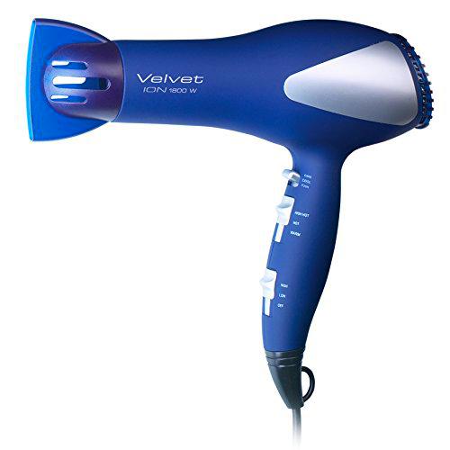 G3Ferrari 1YR04800 Velvet Ion - Secador de pelo con tecnología iónica, color azul