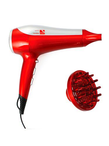 Kooper - Secador de pelo con ionizador, color rojo