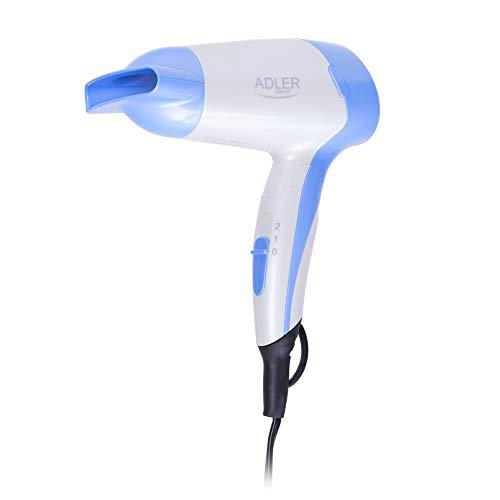 Adler AD2222 - Secador de pelo, 1200 w azul, color blanco y azul
